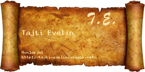 Tajti Evelin névjegykártya